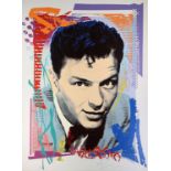 Richard Duardo/Jim Evans (American, 20th century), Frank Sinatra, screenprint on canvas, signed