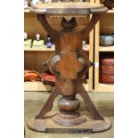 Victorian Neo-Industrial plant stand, circa 1870, having a shaped top, above a carved standard, 37.