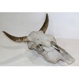 Bull skull, 11"h x 21"w x 24"D