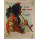 (lot of 2) Prince Albert National Joy Smoke posters depicting Chief Many-horns and Chief Bl-NAN-SET,