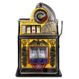 25¢ Watling Rol-A-Top slot machine, the three reel slot machine with twin jack pot bays, partial