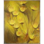 Phoebe Deignan (American, 20th century), Yellow Wild Flowers, 1962, oil on canvas, signed and