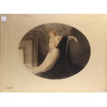 (lot of 2) Louis Icart (French, 1888-1950), Persian Cat Above the Door and "Sapho," 1929, etchings