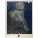 Ernst Fuchs (Austrian, 1930-2015), "Agnos Mysticus," lithograph with mixed media, signed lower