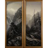 (lot of 2) Mendocino County, California," 1922, oils on canvas, each signed "Julia A. Wilson",