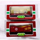 (lot of 2) German LGB collectors edition toy train cars, each in the original box, overall: 14"h x