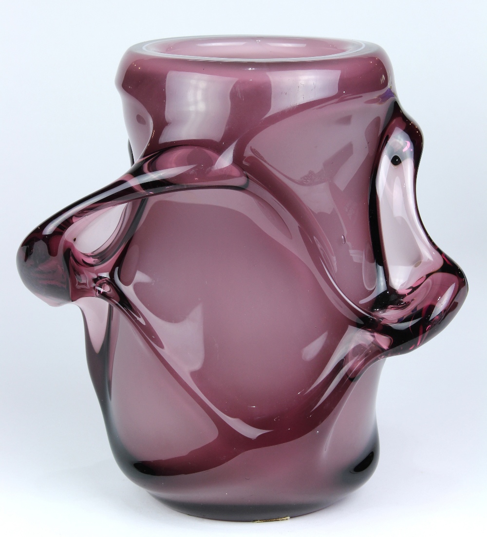 Flavio Poli for Seguso Verti d'Arte "Freeform" series vase, circa 1937, executed in aubergine - Image 3 of 5