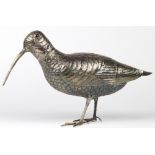 Continental .835 silver bird decanter executed in 1919, Schoonhoven Netherlands, the bird having