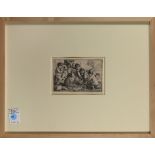 Charles Parrocel (French, 1688–1752), Cherubs with Grapes and a Goat, etching, plate signed lower