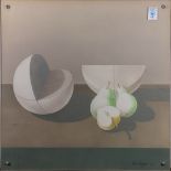 Charles Gianfagna (American, 20th century), Spherical Shapes, 1982, mixed media collage on paper,