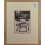 French School (19th century), Bouchonnier, etching, overall (with frame): 17.5"h x 14.5"w;