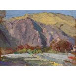 Orr Cleveland Fisher (American, 1885-1974), Mountain Landscape, oil on board, signed lower right,