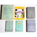 Two shelves of books relating to yoga, religion and psychology, consisting of hard bound and