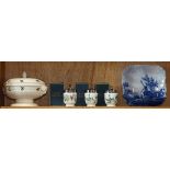 (lot of 5) Porcelain table articles, consisting of (3) Royal Worcester porcelain egg coddlers, in