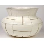 Barovier, Toso & Co. "Tessere blanco" vase, circa 1954, the rare "basket" form executed in white
