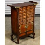 Korean wooden apothecary cabinet, 32"h