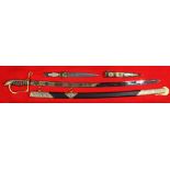 (lot of 2) Exceptional grade diplomatic presentation sabre and dagger presented to the Kremlin and