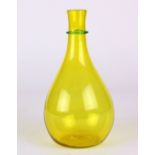 Vittorio Zecchin for Cappellin and Venini vase circa 1920, having a bottle form executed in yellow