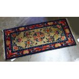 Chinese small rug with peaches, 4' 1" x 2' 1"