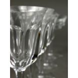 (lot of 40) Baccarat stemware group executed in the Malmaison pattern, each having a cut and faceted