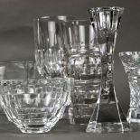 (lot of 14) Assembled cut glass and crystal table top articles, consisting of vases, fingers dishes,