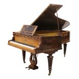 French Erard grand piano circa 1890 serial number 59683, having a rosewood case with 85 keys all