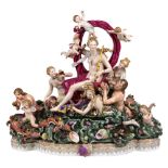Meissen porcelain group depicting the Triumph of Venus Circa 1880, after the model by Johann Joachim