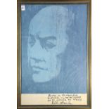 Antonio Fransconi (Argentinian, 1919), Pablo Neruda, 1973, woodblock print, pencil signed and