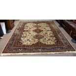 Indo Tabriz carpet, 11'11" x 10'1"