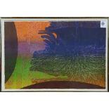 June Wayne (American, 1918-2011), "Wave Eight," lithograph in colors, pencil signed and titled lower