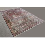 Antique Persian Kermanshah carpet, 14'6" x 9'9"