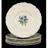 (lot of 7) Royal Cauldon ironstone plates, consisting of (7) plates, each center depicting a