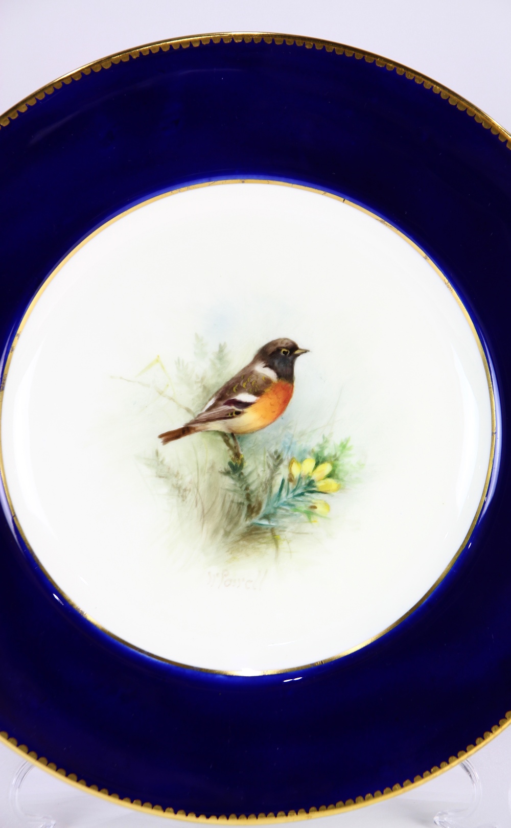 (lot of 6) Royal Worcester hand painted porcelain game plates, each having a hand painted bird - Image 2 of 3