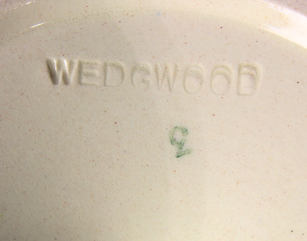 Pair of Wedgwood compotes, executed in the "Embossed Queensware" style, having a white ground with - Image 4 of 4