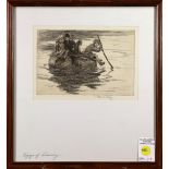 Eileen Alice Soper (British, 1905–1990), "Voyage of Discovery," etching, pencil signed lower