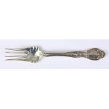 Tiffany & Co. sterling silver serving fork in the "Richelieu" pattern, 9"l; 2.91 troy oz.