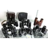 (lot of 6) German binocular group, consisting of (3) Carl Zeiss examples, including a Diaylt 8 x 30B