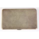 English sterling silver cigarette case, Birmingham 1921, having a snap closure, the case with subtle