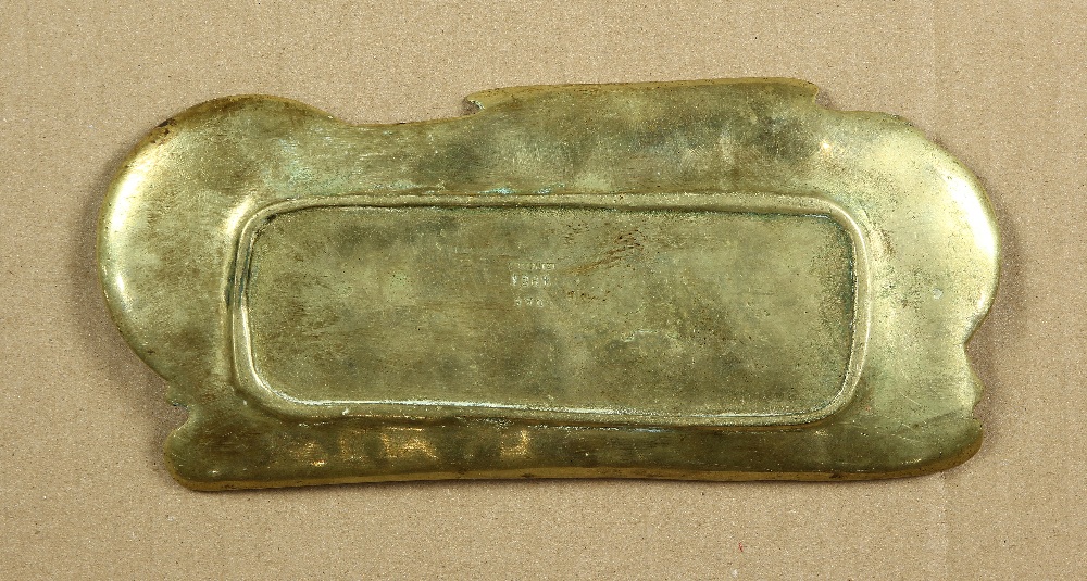 Art Nouveau bronze group, consisting of a Franz Bergman (Austrian, 1861-1936) pen tray depicting a - Image 4 of 6