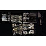 (lot of 80) Shreve and Co. sterling flatware service for 8, consisting of (7) table forks, (8)