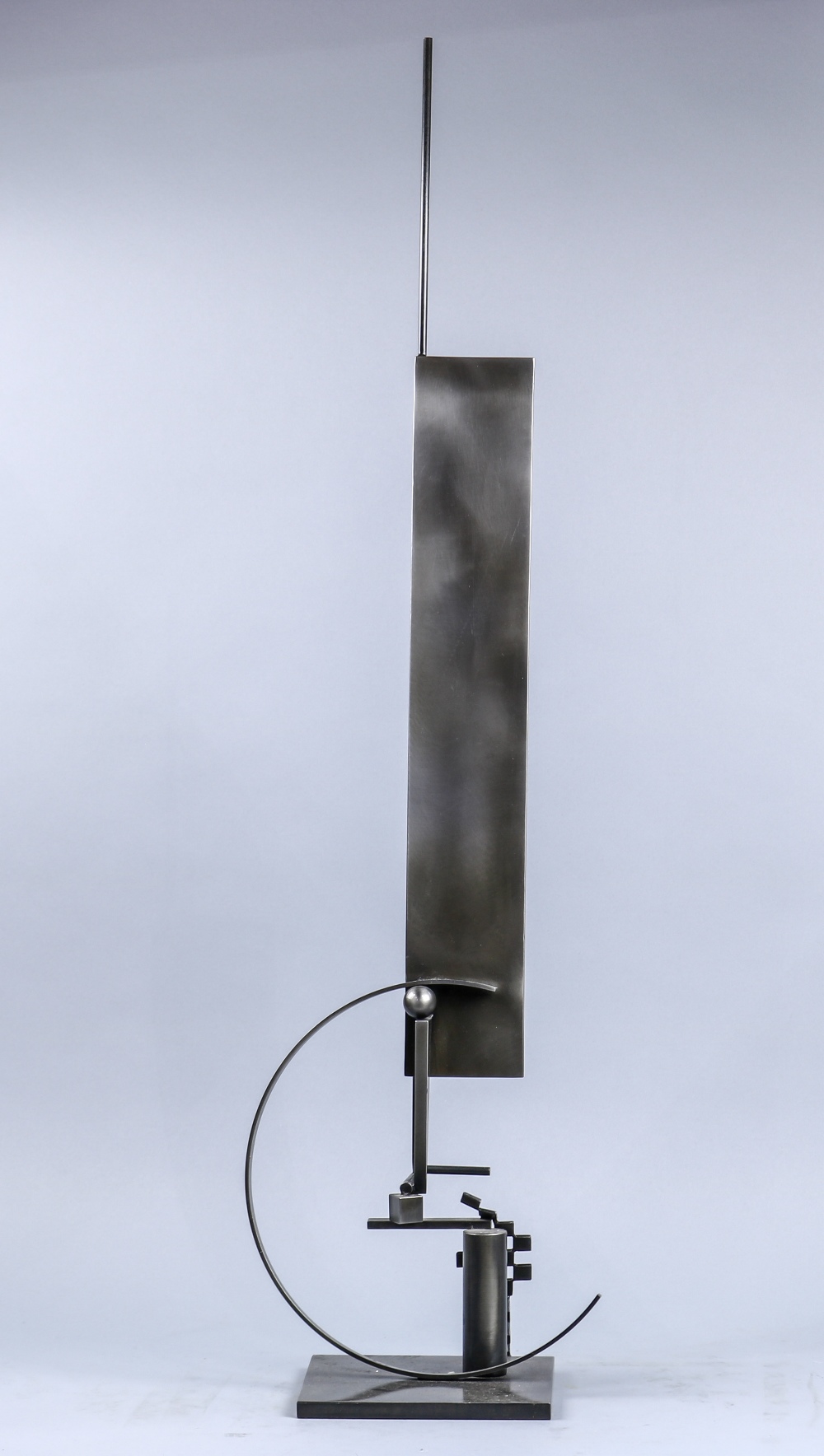 Fletcher Benton (American, b. 1931), Untitled, 2004, steel sculpture, signed and dated lower front, - Image 2 of 6