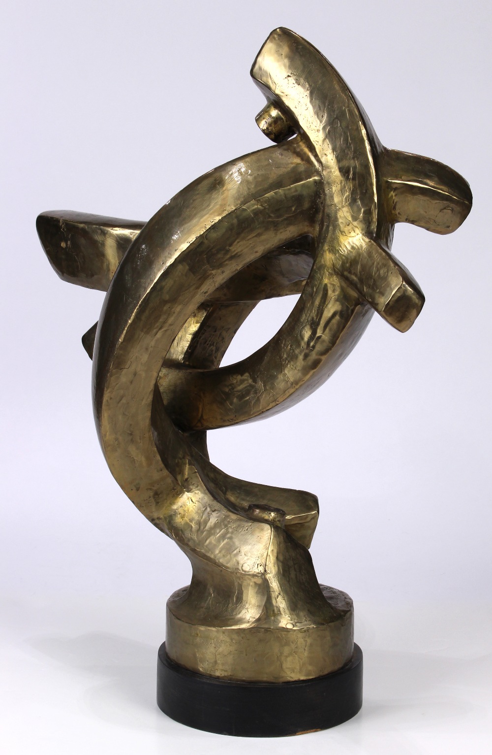 Jacques Schnier (American, 1898-1988), "Horns of Isis," 1966, gilded bronze sculpture, signed and - Image 2 of 5