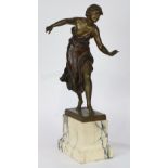 Georges Morin (German, 1874-1928), Die Tänzer, bronze sculpture, signed lower left, overall (with