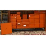 (lot of 38) Collection of Hermes china boxes, in various sizes, largest: 7"h; Provenance: Property