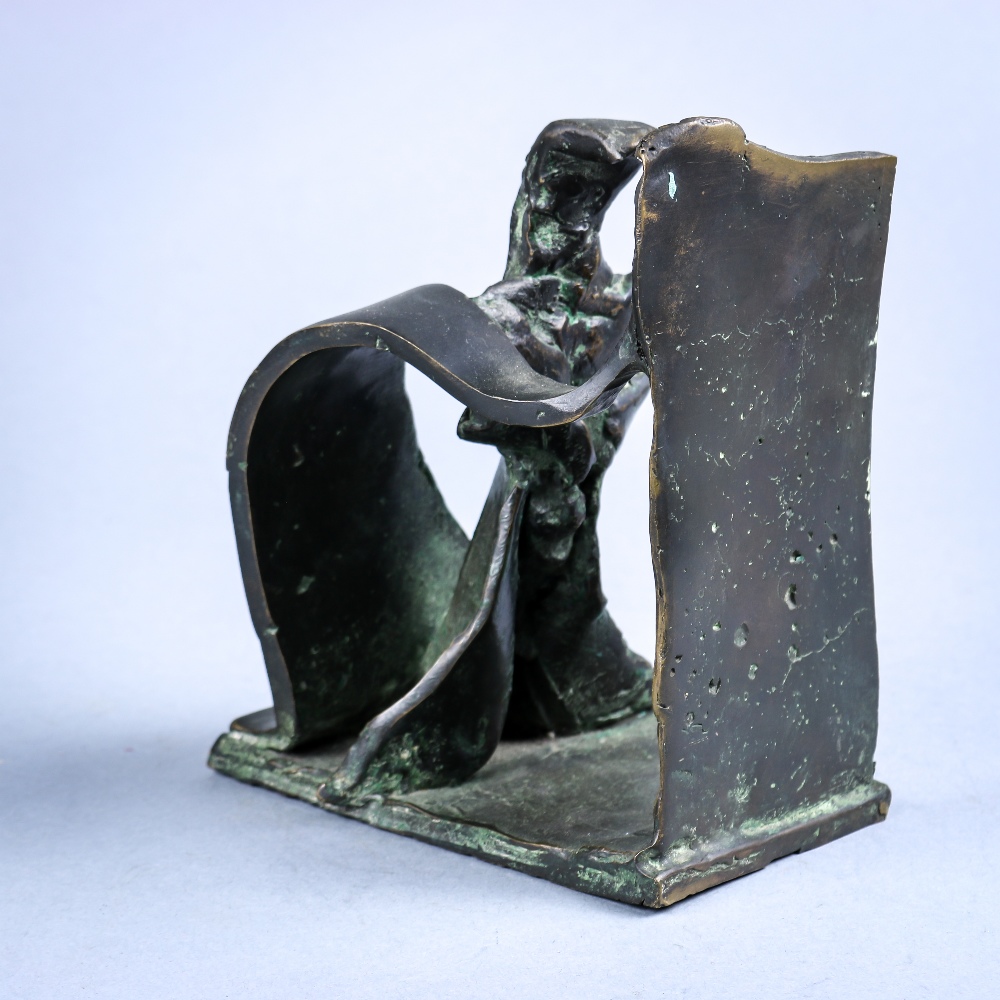 American School (20th Century), Abstract Figure, bronze sculpture, unsigned, overall: 6"h x 4.75"w x - Image 5 of 6