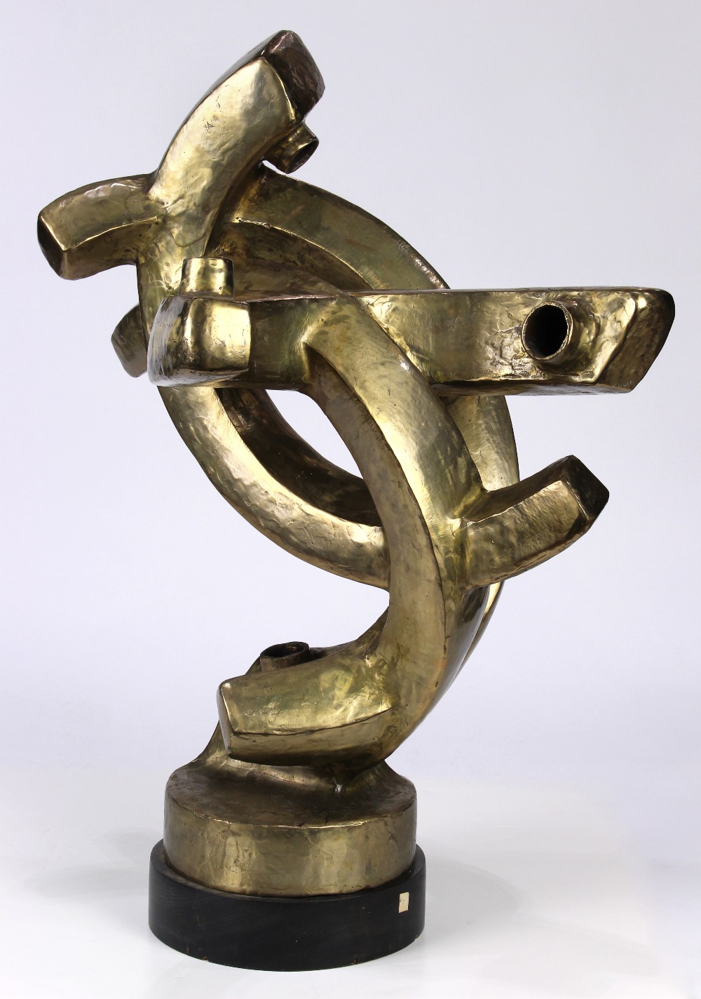 Jacques Schnier (American, 1898-1988), "Horns of Isis," 1966, gilded bronze sculpture, signed and - Image 4 of 5