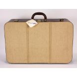 Hermes France suitcase, executed in leather and fabric, original hardware, marked E3 at latch and