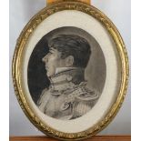 Attributed to Horace Vernet (French, 1789-1863), Portrait of an Officer, pencil drawing,