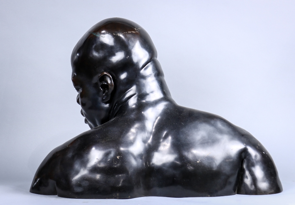 Carol Tarzier (American, Contemporary), "The Boxer," 1993, bronze sculpture, overall: 18"h x 26"w - Image 3 of 5