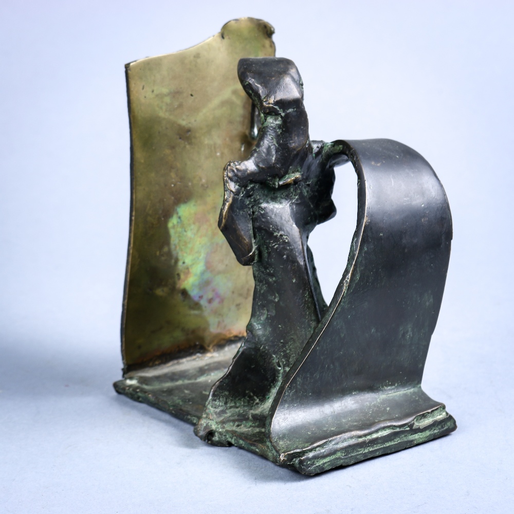 American School (20th Century), Abstract Figure, bronze sculpture, unsigned, overall: 6"h x 4.75"w x - Image 3 of 6